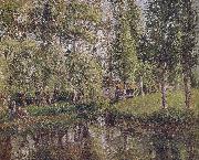 Camille Pissarro forest Laundry oil painting on canvas